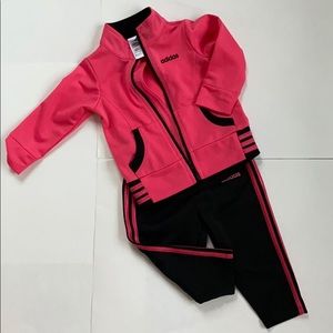 Adidas Infant Track Suit Pink, Girls